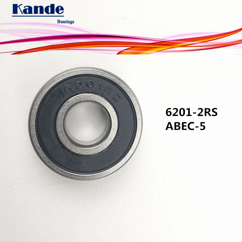 4PCS 6201-2RS Deep Groove Ball Bearings ABEC-5 12x32x10mm Ball Bearing Set Richie's