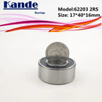 62203-2RS Ball Bearing 17x40x16mm Deep Groove – 2 Pack Ball Bearing Richie's