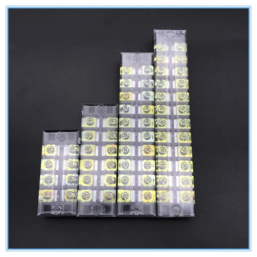Dual Row Screw Terminal Block Strip 600V 15A TB-1512 Terminal Block Strip Richie's