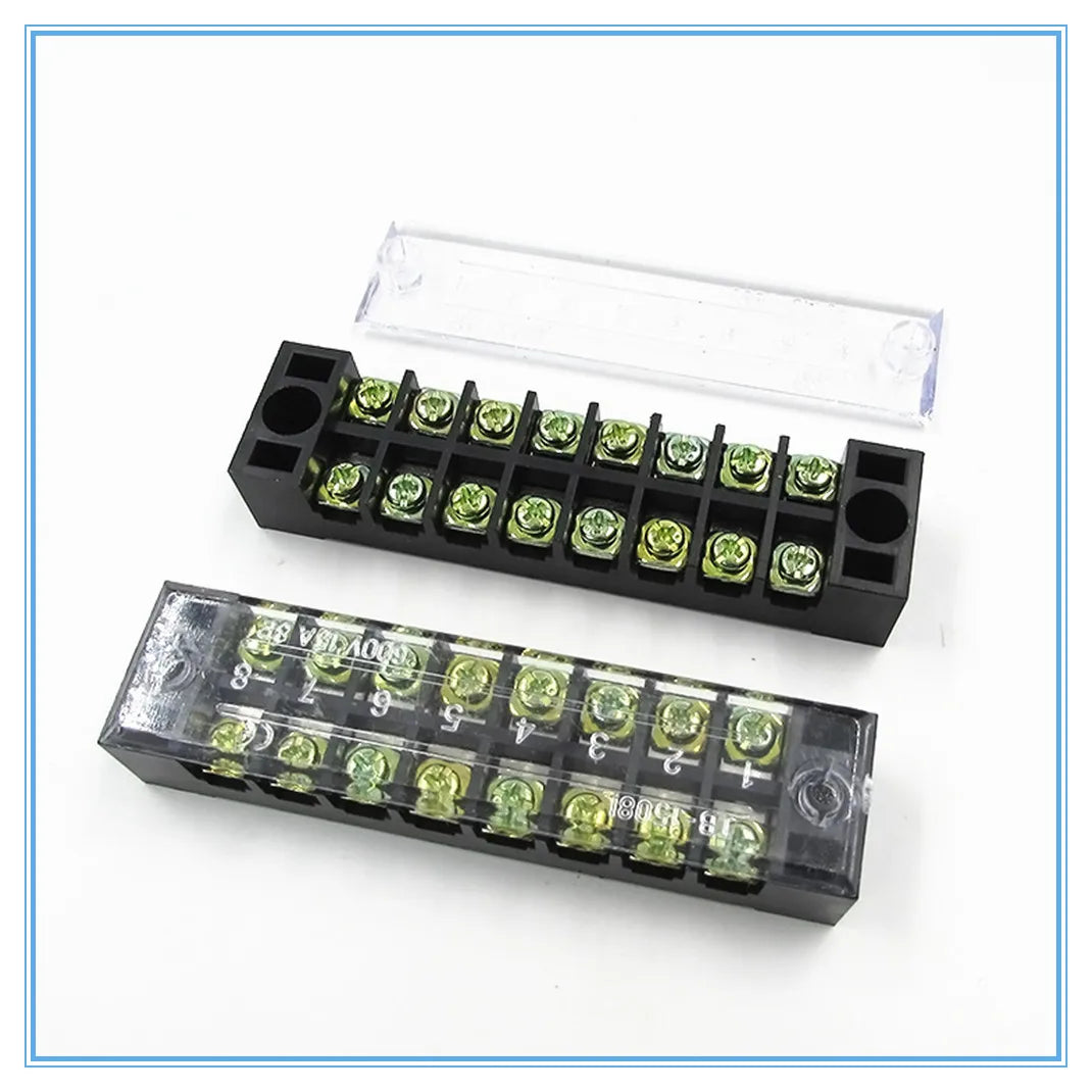 Dual Row Screw Terminal Block 600V 15A TB-1508 | 8-Pin Screw Terminal Block Richie's Default Title