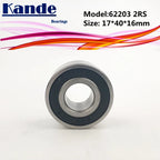 62203-2RS Ball Bearing 17x40x16mm Deep Groove – 2 Pack Ball Bearing Richie's
