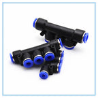 5-Way Push-In Pneumatic Fitting 4–12mm OD Hose Quick Connect Pneumatic Fitting Richie's
