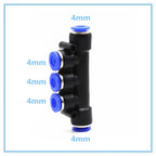 5-Way Push-In Pneumatic Fitting 4–12mm OD Hose Quick Connect Pneumatic Fitting Richie's PK4