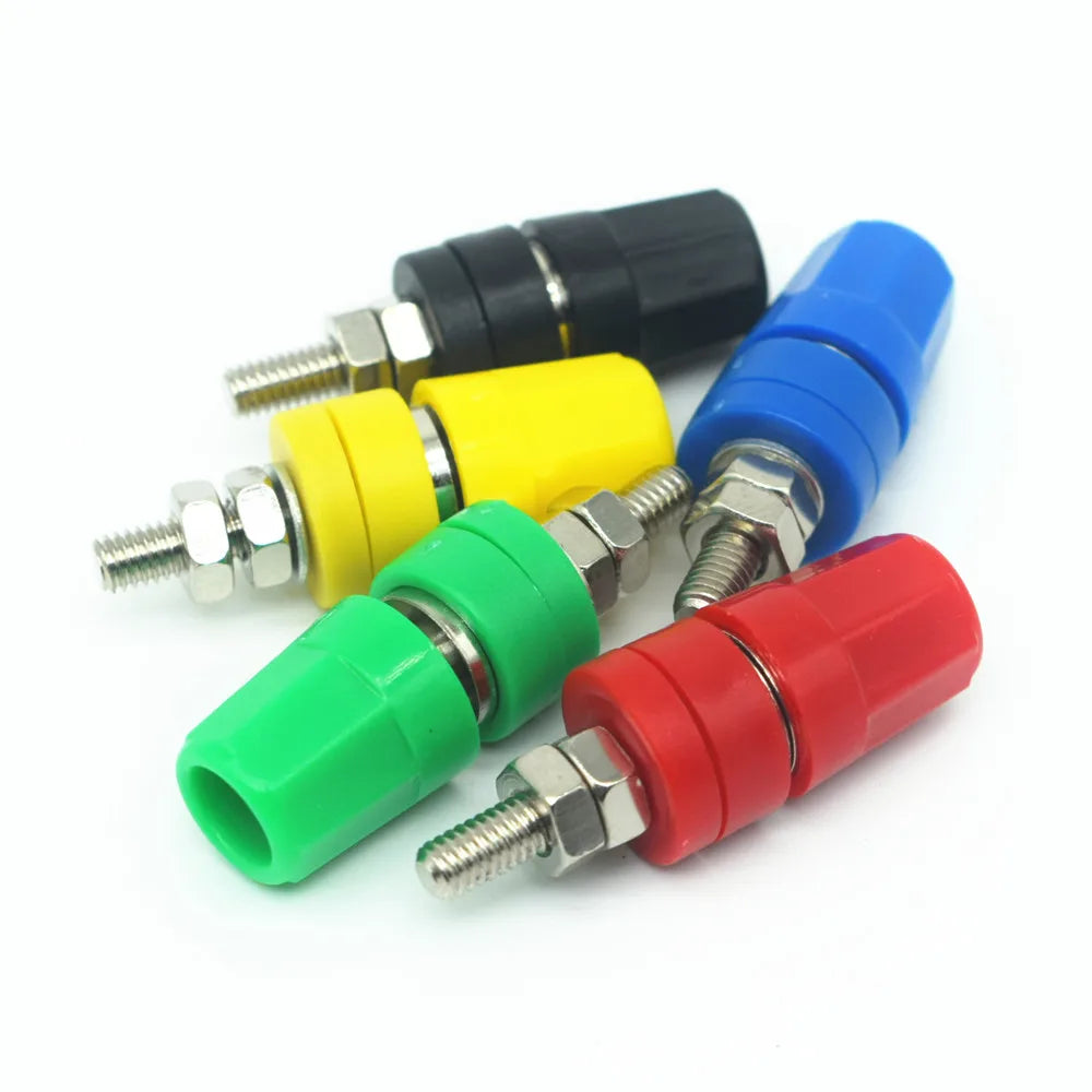 5pcs 4mm Banana Jack Socket Binding Post M4×36 Brass 24A Banana Jack Connector Richie's
