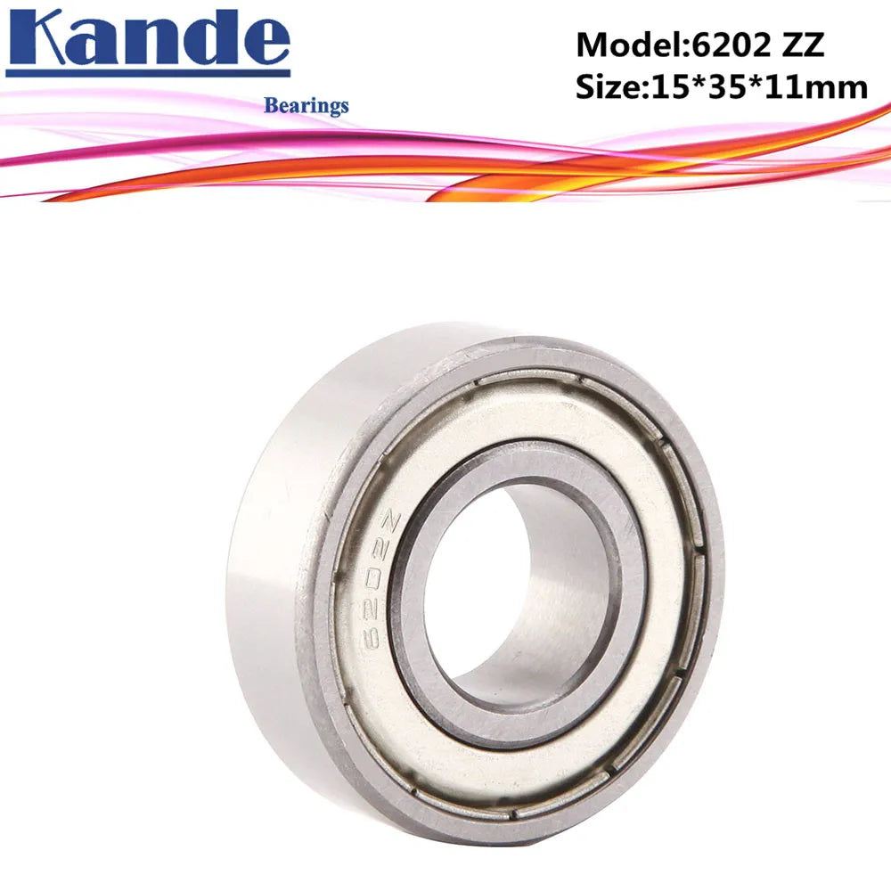 Kande 4PCS 6202ZZ ABEC-5 Deep Groove Ball Bearing 15x35x11mm Ball Bearing Richie's
