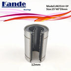 LM25OP Open Type CNC Linear Bushing 25×40×59mm | Kande Linear Bearing Bushing Richie's