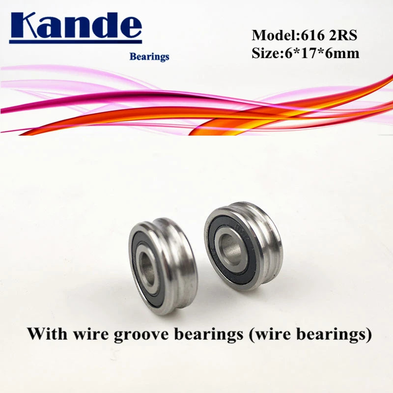 2pcs U606-2RS Wire Ball Bearing 606 2RS 6x17x6mm Deep Groove Ball Bearing Richie's