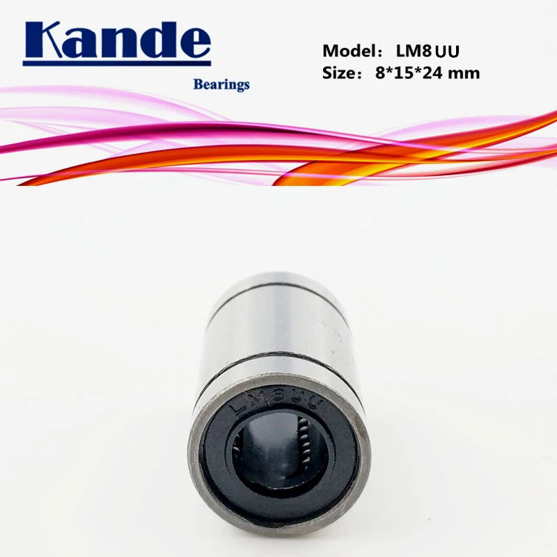 LM8UU Linear Bearings 8x15x24mm 10pcs – Kande Bearings Linear Bearing Richie's Default Title