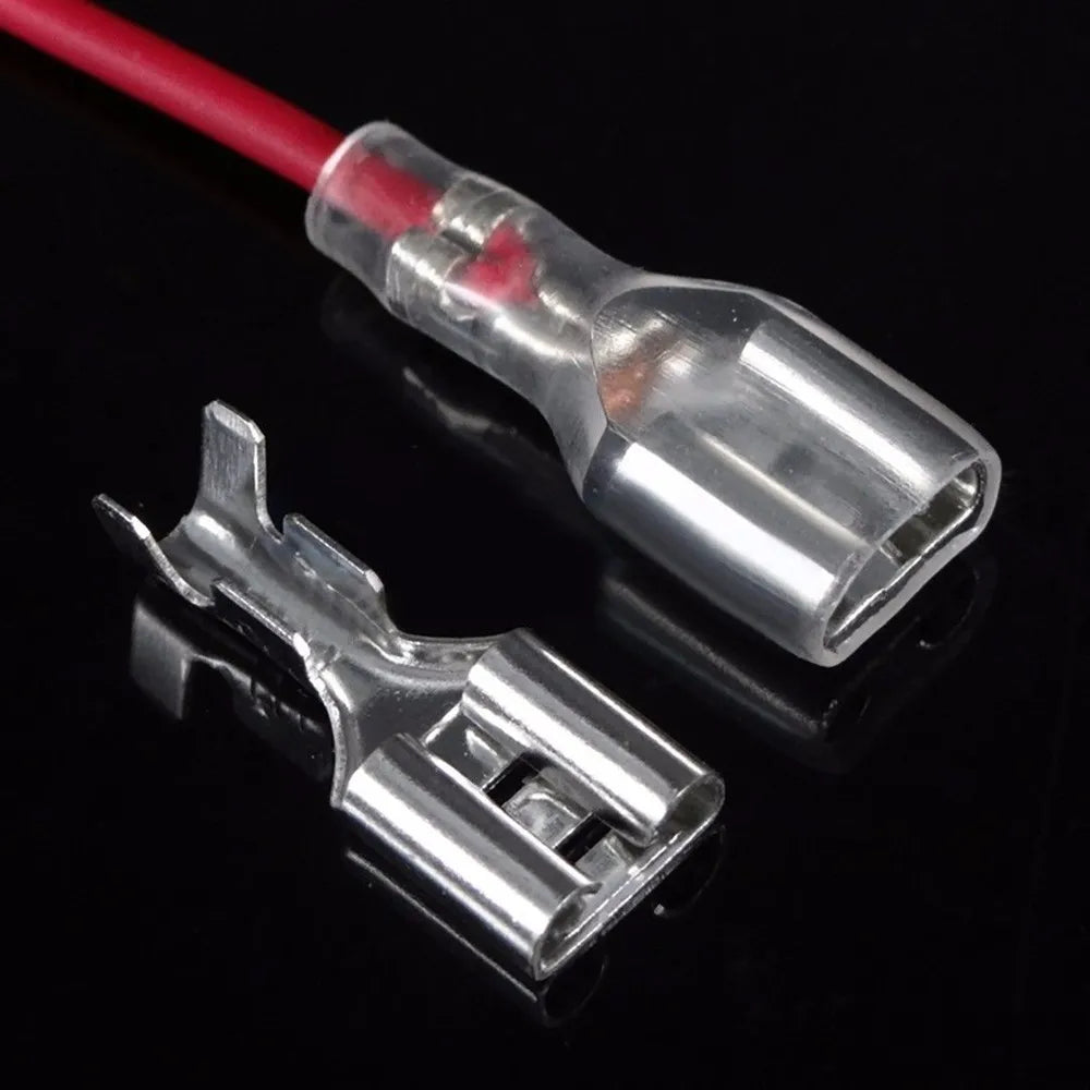 120Pcs Female Spade Crimp Terminals 2.8mm 4.8mm 6.3mm with Sleeves Crimp Terminal Kit Richie's