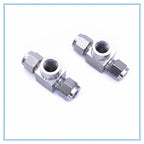 304 SS Double Ferrule TEE Fitting 6–12mm Pipe to 1/8"–1/2" Female Pipe Tube Fitting Richie's
