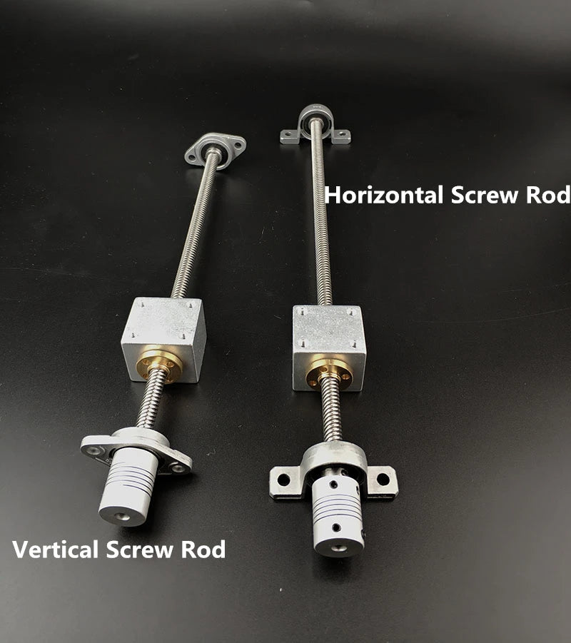 T8 304 Stainless Steel Lead Screw 8mm OD – Horizontal or Vertical Lead Screw Rod Richie's Vertical 400mm