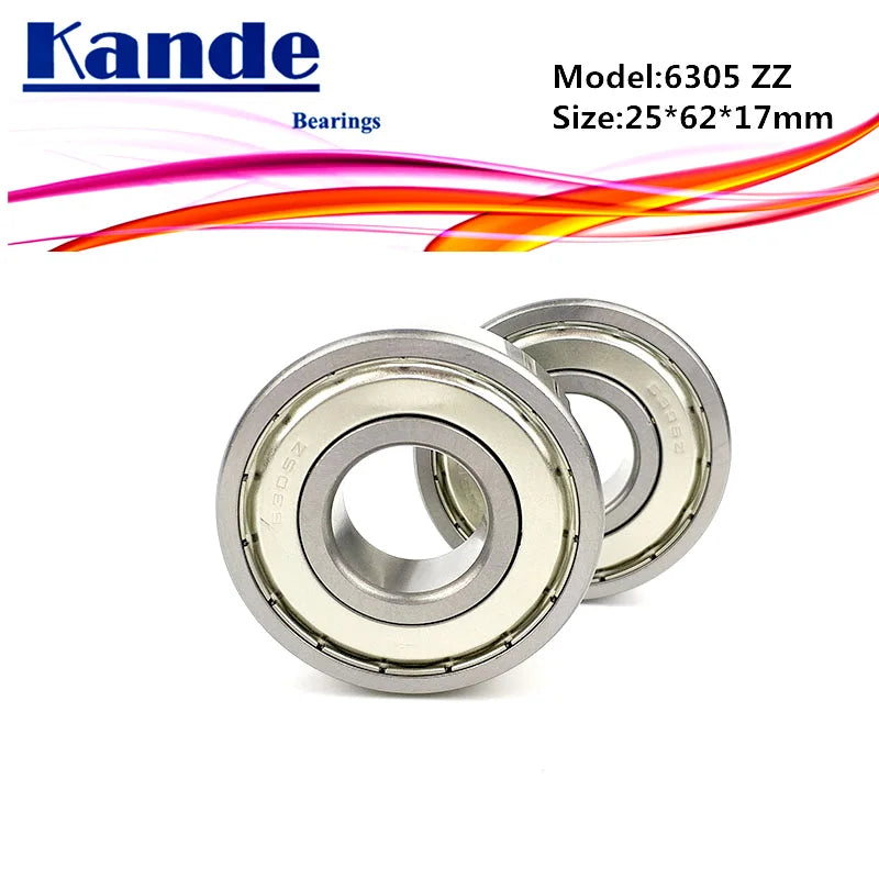 6305ZZ Deep Groove Ball Bearing 25x62x17mm ABEC-5 | 2pcs Ball Bearing Richie's ABEC-3 6305 ZZ