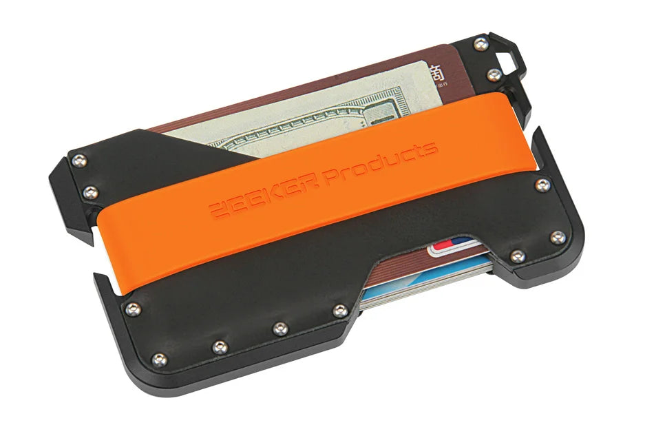 ZEEKER RFID Blocking Aluminum Leather Minimalist Card Wallet RFID Card Wallet Richie's black metal black 2