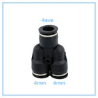 3-Way Y Shape Push-In Pneumatic Fitting 4–12mm OD Hose Connector Pneumatic Tube Fitting Richie's 4mm