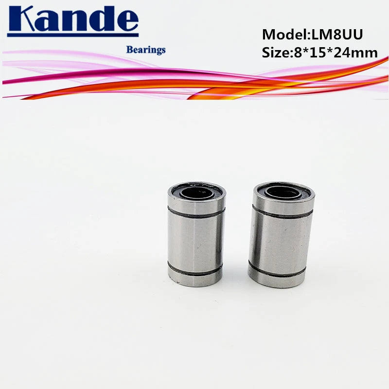 LM8UU Linear Bearings 8x15x24mm 10pcs – Kande Bearings Linear Bearing Richie's