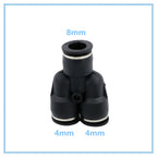 3-Way Y Shape Push-In Pneumatic Fitting 4–12mm OD Hose Connector Pneumatic Tube Fitting Richie's 8-4mm