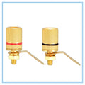 2Pcs Gold Plated 4mm Banana Jack Binding Post Speaker Connectors Binding Post Connector Richie's Default Title