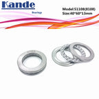 Kande 2pcs 51108 Flat Thrust Ball Bearing 40x60x13mm ABEC-1 Thrust Ball Bearing Richie's