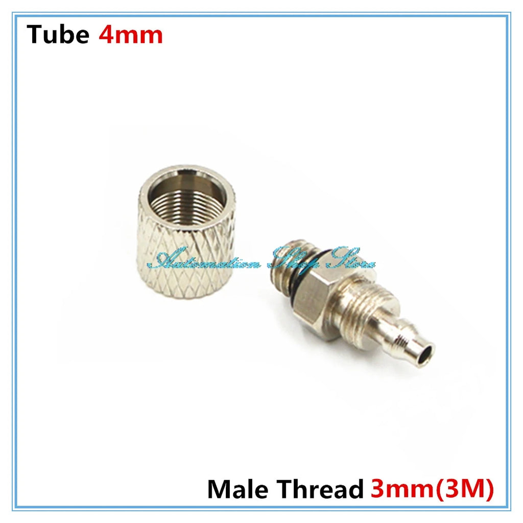 5Pcs M3 M5 M6 Male Thread Pneumatic Quick Coupler 4mm 6mm Pneumatic Pipe Fittings Richie's 4mm x 3M