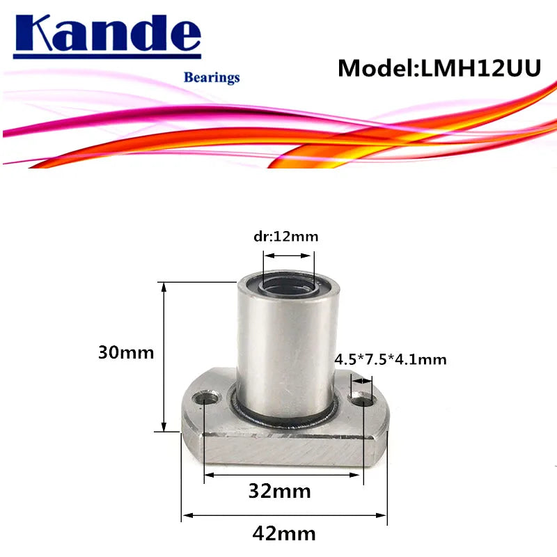 LMH12UU Round Flange Linear Ball Bearing 12mm – 3D Printer Linear Ball Bearing Richie's Default Title