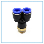 Y-Shape Pneumatic Tee Fitting 4–12MM BSP Male 3-Way Connector Pneumatic Fitting Richie's