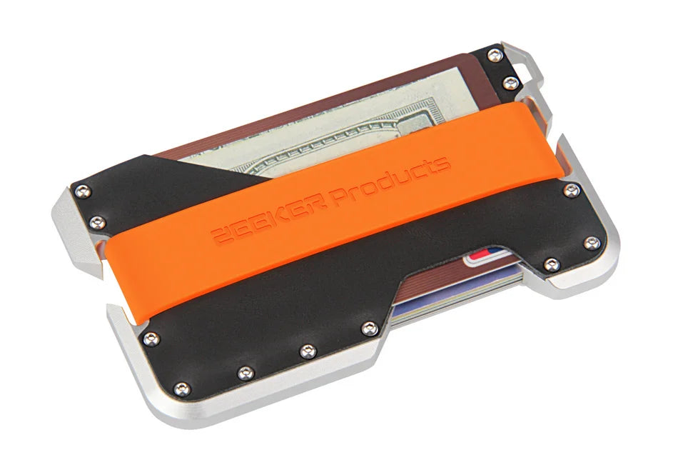 ZEEKER RFID Blocking Aluminum Leather Minimalist Card Wallet RFID Card Wallet Richie's silver metal black 2