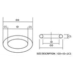 10PCS NBR Rubber O-Ring Gaskets 0.8mm CS – Multiple OD Sizes Rubber O-Ring Gaskets Richie's