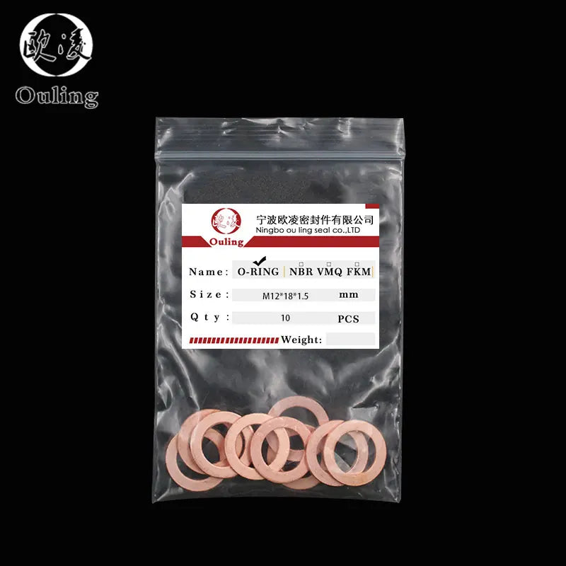 10Pcs DIN7603 Copper Crush Washers M6–M20 Sealing Gaskets Copper Sealing Washers Richie's