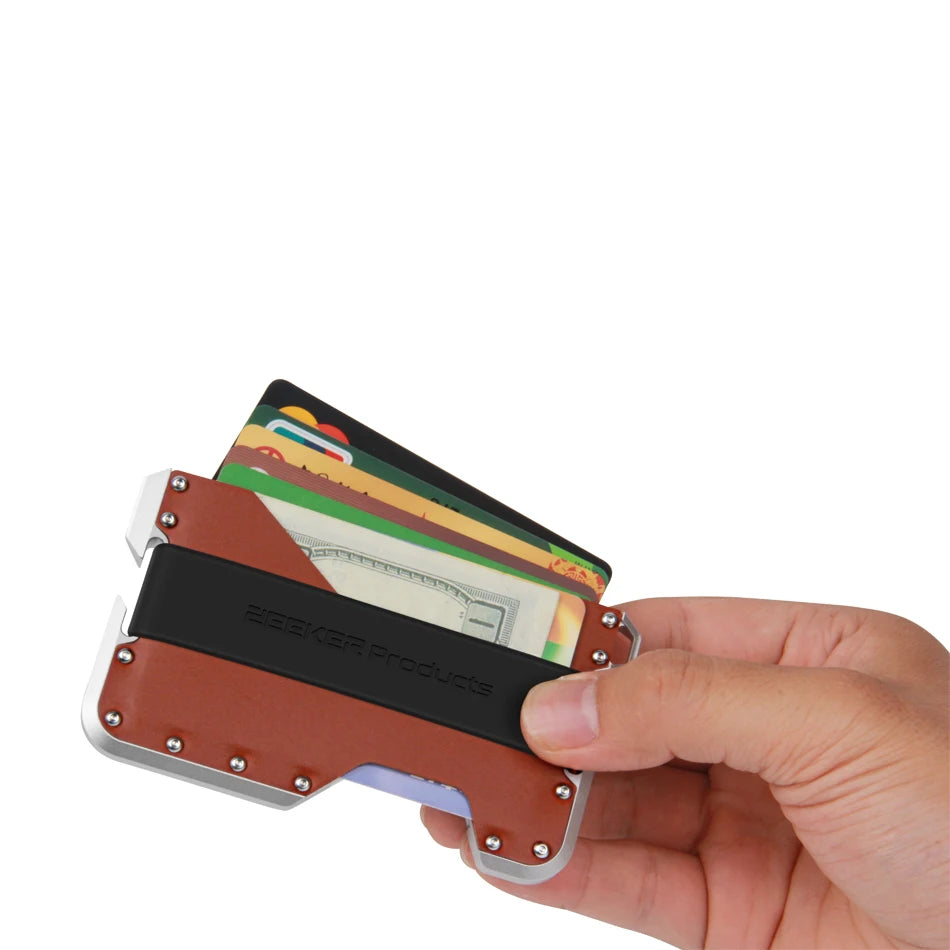 ZEEKER RFID Blocking Aluminum Leather Minimalist Card Wallet RFID Card Wallet Richie's