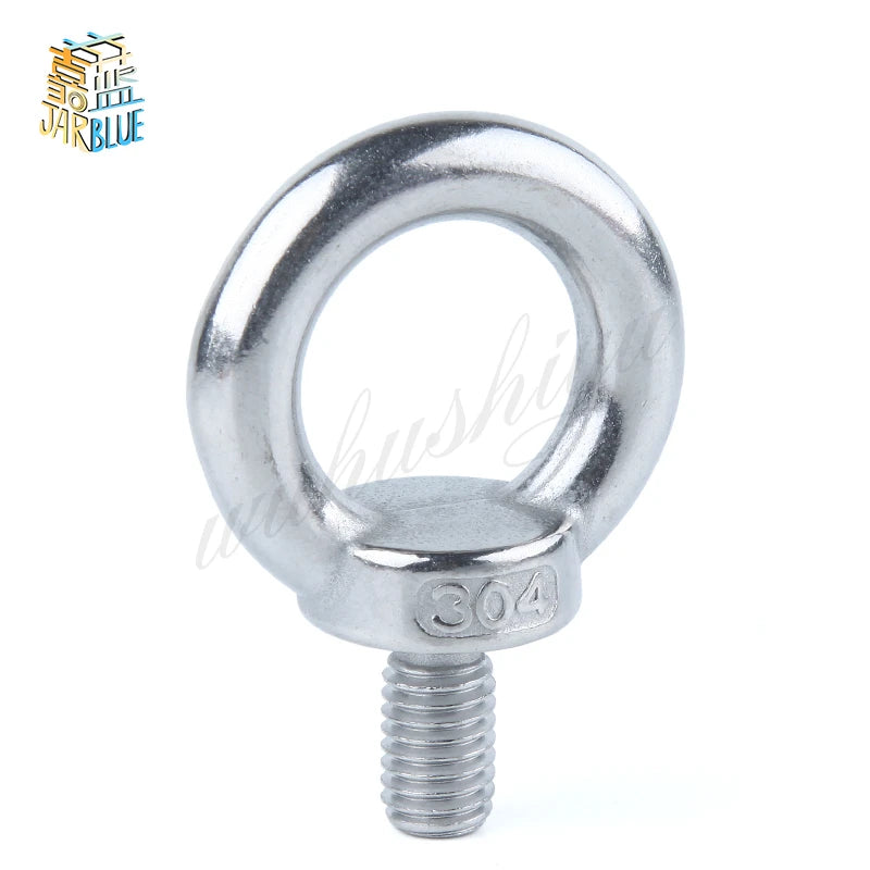 DIN580 304 Stainless Steel Eye Bolts M3–M12 Marine Lifting Screws Stainless Eye Bolt Richie's