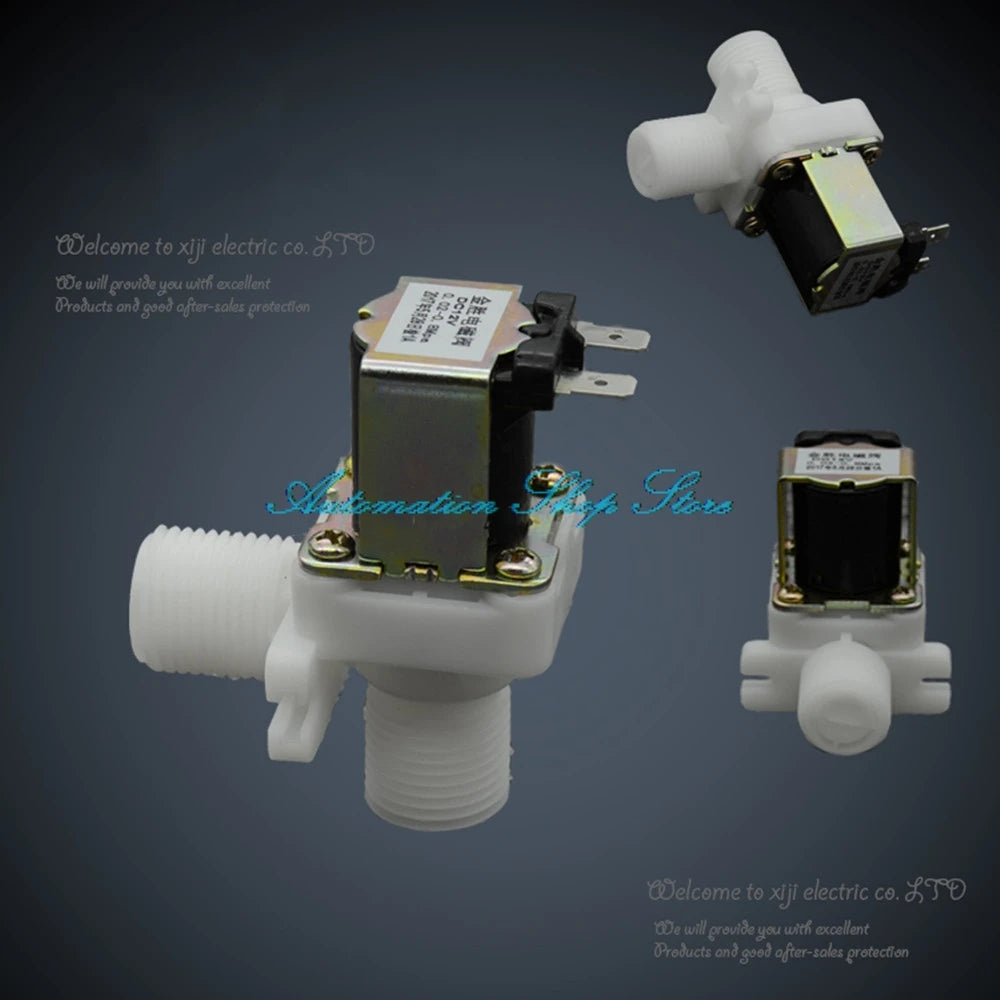 G1/2" Plastic Solenoid Water Valve 12V DC Right Angle NC/NO Solenoid Water Valve Richie's Normally Closed 220V Inlet Water Valve