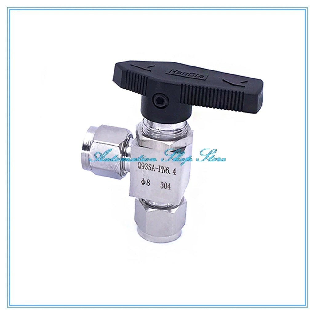 SS 304 Double Ferrule Ball Valve Right Angle Globe Valve 6–10mm Tube Ball Valve Richie's