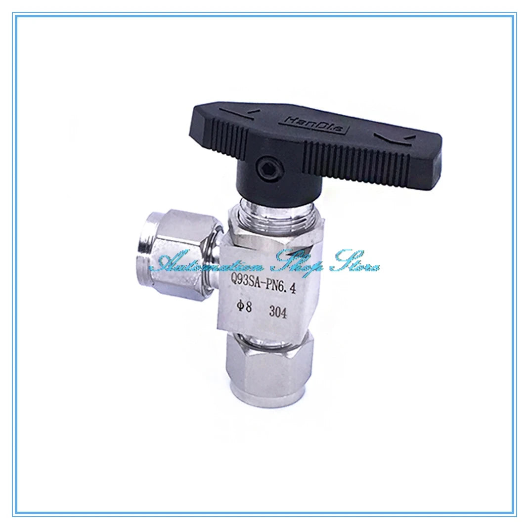 SS 304 Double Ferrule Ball Valve Right Angle Globe Valve 6–10mm Tube Ball Valve Richie's
