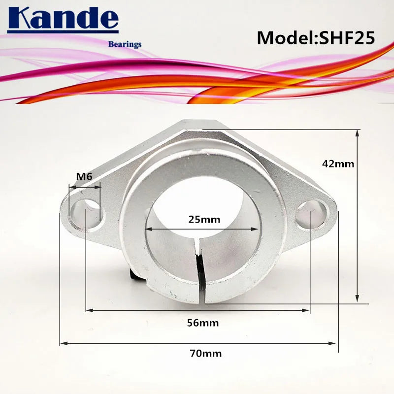 Kande SHF25 25mm Shaft Support Bearings for CNC & 3D Printers 2pcs Shaft Support Bearing Richie's