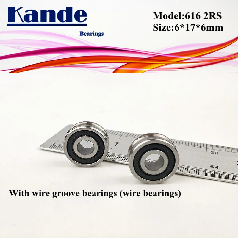 2pcs U606-2RS Wire Ball Bearing 606 2RS 6x17x6mm Deep Groove Ball Bearing Richie's