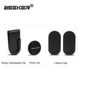ZEEKER 4-in-1 Stainless Steel Money Clip Wallet & Phone Clip Money Clip Wallet Richie's black 4 in 1