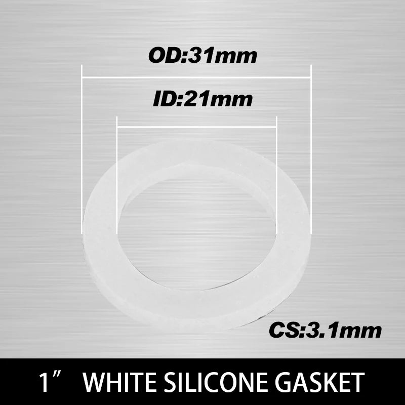Rubber Silicone PTFE Flat Gasket Sealing Rings 1/2" 3/4" 1" Pipe Gasket Washer Richie's WSilicon (21X31X3.1) 20pcs Bag