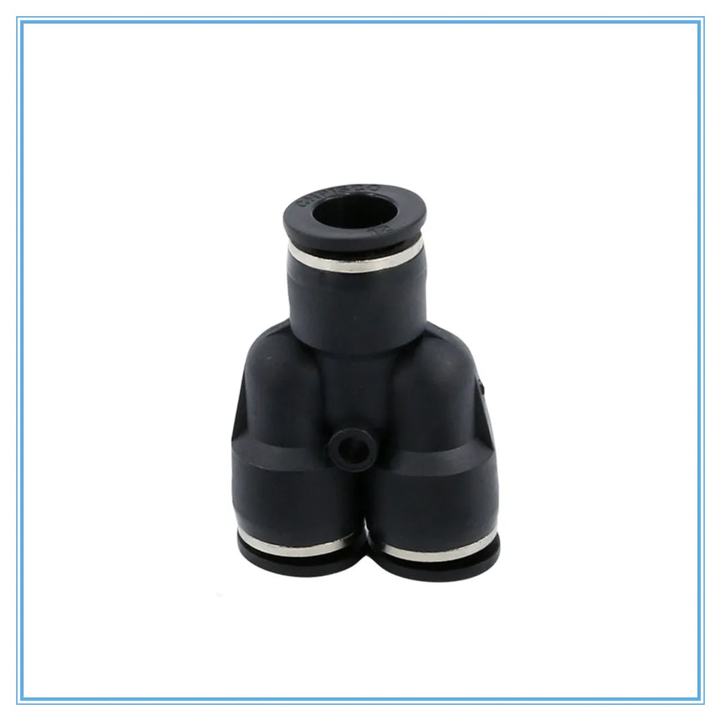 3-Way Y Shape Push-In Pneumatic Fitting 4–12mm OD Hose Connector Pneumatic Tube Fitting Richie's