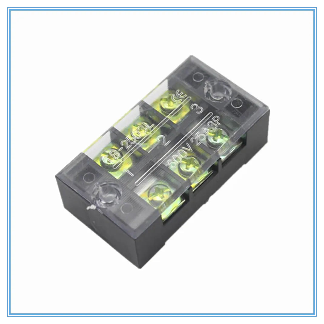 Dual Row Screw Terminal Block Strip 600V 15A TB-1503 Screw Terminal Block Richie's Default Title