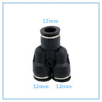 3-Way Y Shape Push-In Pneumatic Fitting 4–12mm OD Hose Connector Pneumatic Tube Fitting Richie's 12mm