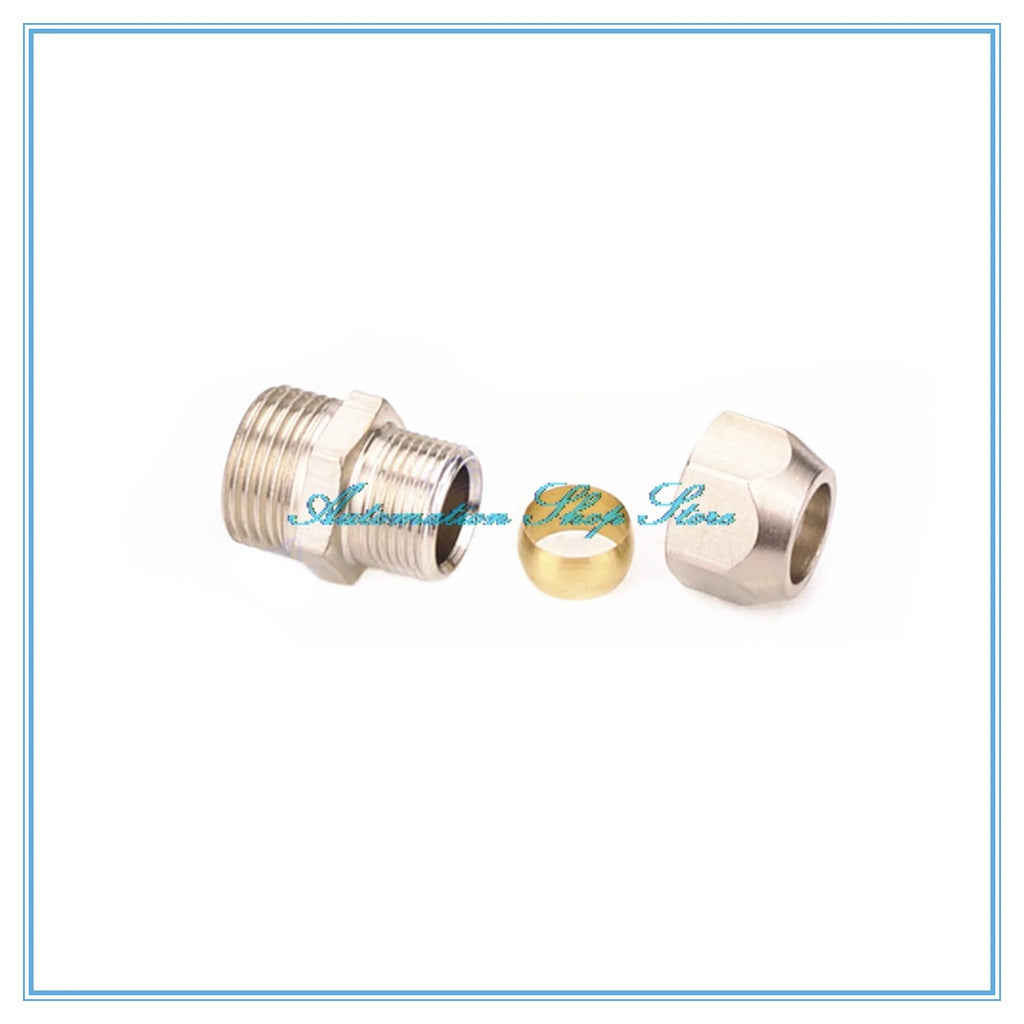 NPT Male Thread Compression Tube Fitting 4–12mm OD | M5–1/2" Compression Tube Fitting Richie's