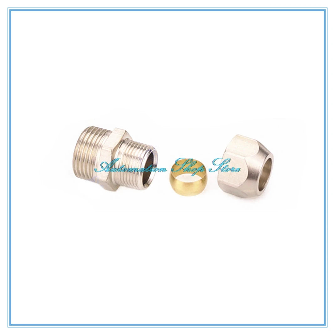 NPT Male Thread Compression Tube Fitting 4–12mm OD | M5–1/2" Compression Tube Fitting Richie's