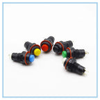 10mm Self-Lock Push Button Switch AC 250V/1A SPST Round Cap Push Button Switch Richie's Blue Self-Lock
