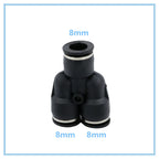 3-Way Y Shape Push-In Pneumatic Fitting 4–12mm OD Hose Connector Pneumatic Tube Fitting Richie's 8mm