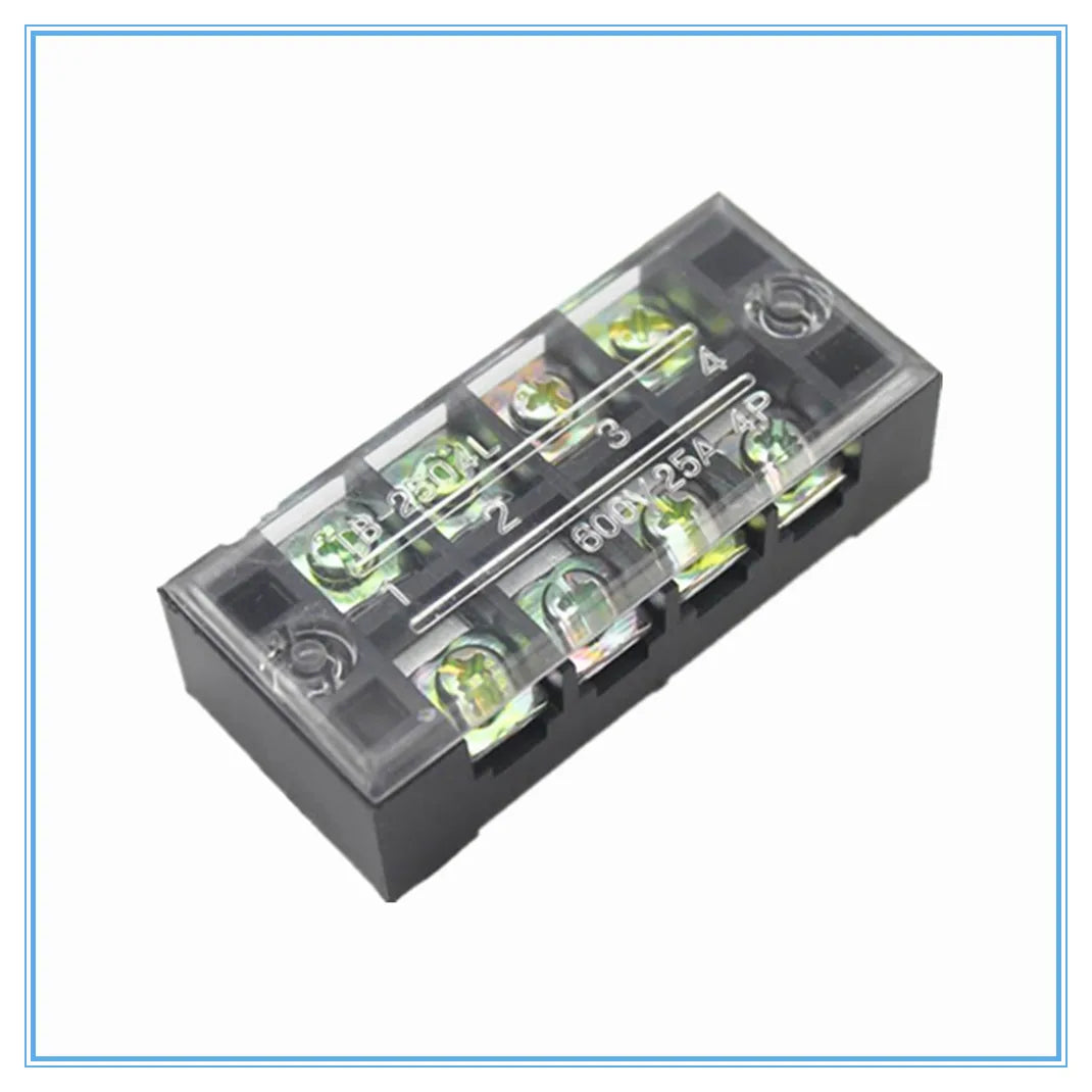 Dual Row Screw Terminal Block 600V 15A TB-1504 Strip Screw Terminal Block Richie's Default Title