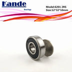 4PCS 6201-2RS Deep Groove Ball Bearings ABEC-5 12x32x10mm Ball Bearing Set Richie's