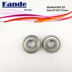 6305ZZ Deep Groove Ball Bearing 25x62x17mm ABEC-5 | 2pcs Ball Bearing Richie's