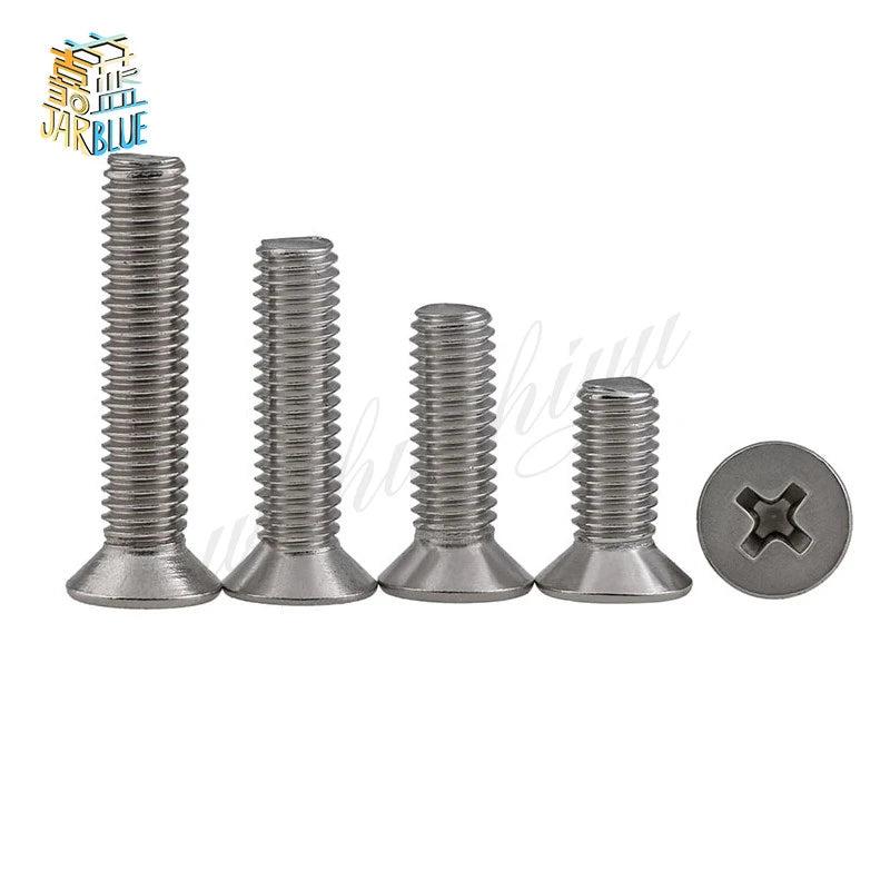50 Pcs #6-32 UNC Stainless Steel 304 Flat Head Phillips Screws Machine Screws Richie's