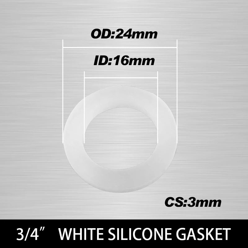 Rubber Silicone PTFE Flat Gasket Sealing Rings 1/2" 3/4" 1" Pipe Gasket Washer Richie's WSilicon (16X24X3) 20pcs Bag