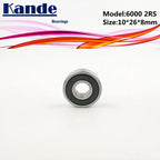 6000-2RS Deep Groove Ball Bearings 10pcs ABEC-5 10×26×8mm Ball Bearings Richie's